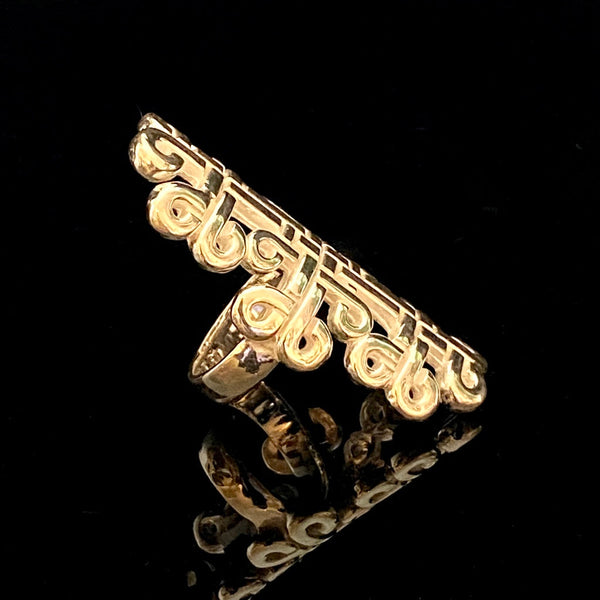 Tay Coptic Motif Panel Ring - Silver by Tay from Marina St Barth