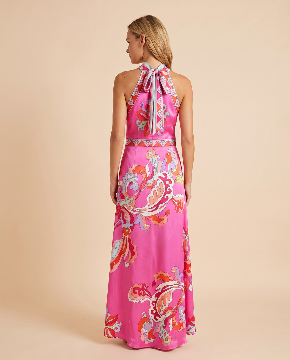 Paris Pink Rococo Silk Dress by Trisha paterson from Marina St Barth