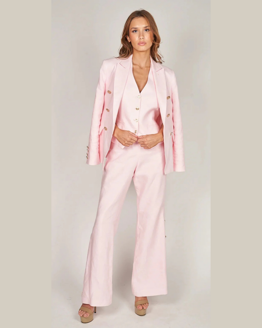 Paris Gia 3 Pieces Pink Suit