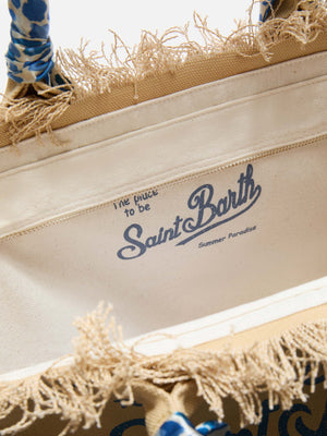 Vanity Foulard Tote Blue Safari