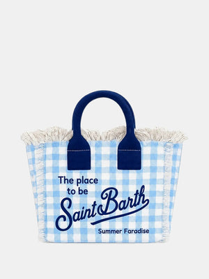 Vanity Mini Tote Gingham Light Blue