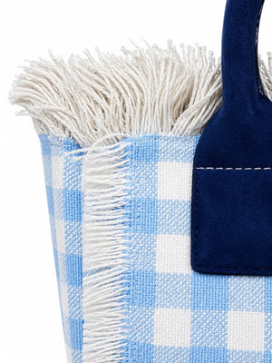 Vanity Mini Tote Gingham Light Blue