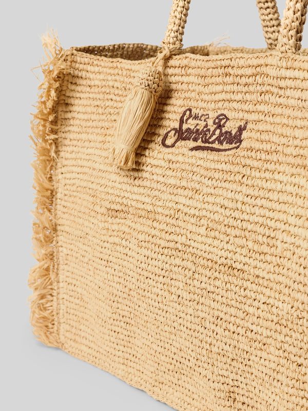 Vanity Raffia Tote Natural