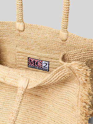 Vanity Raffia Tote Natural