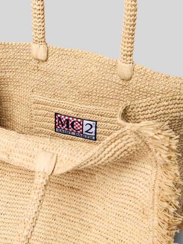 Vanity Raffia Tote Natural
