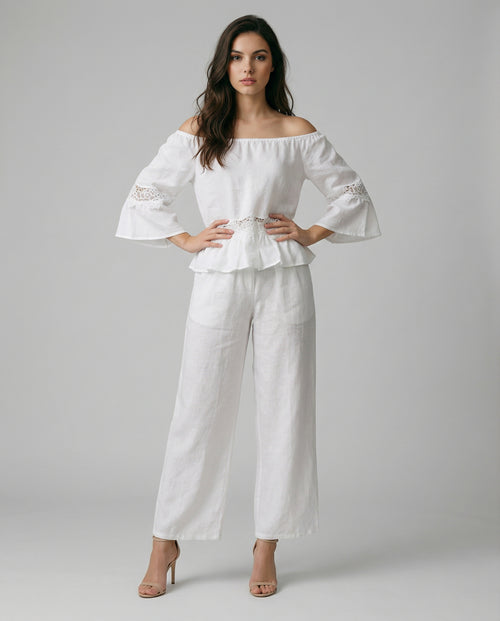 Bolero El Scollo Linen Top by Marina St Barth from Marina St Barth