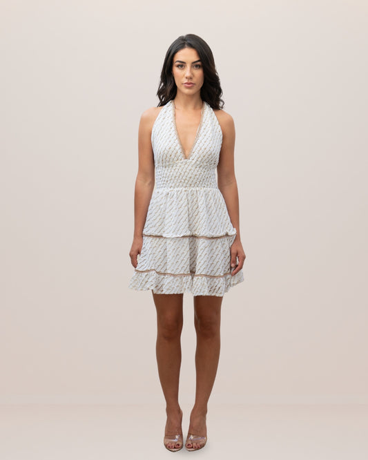 White Gold Short Dress - Premium Short dress from Pho Firenze - Just $390! Shop now at Marina St Barth