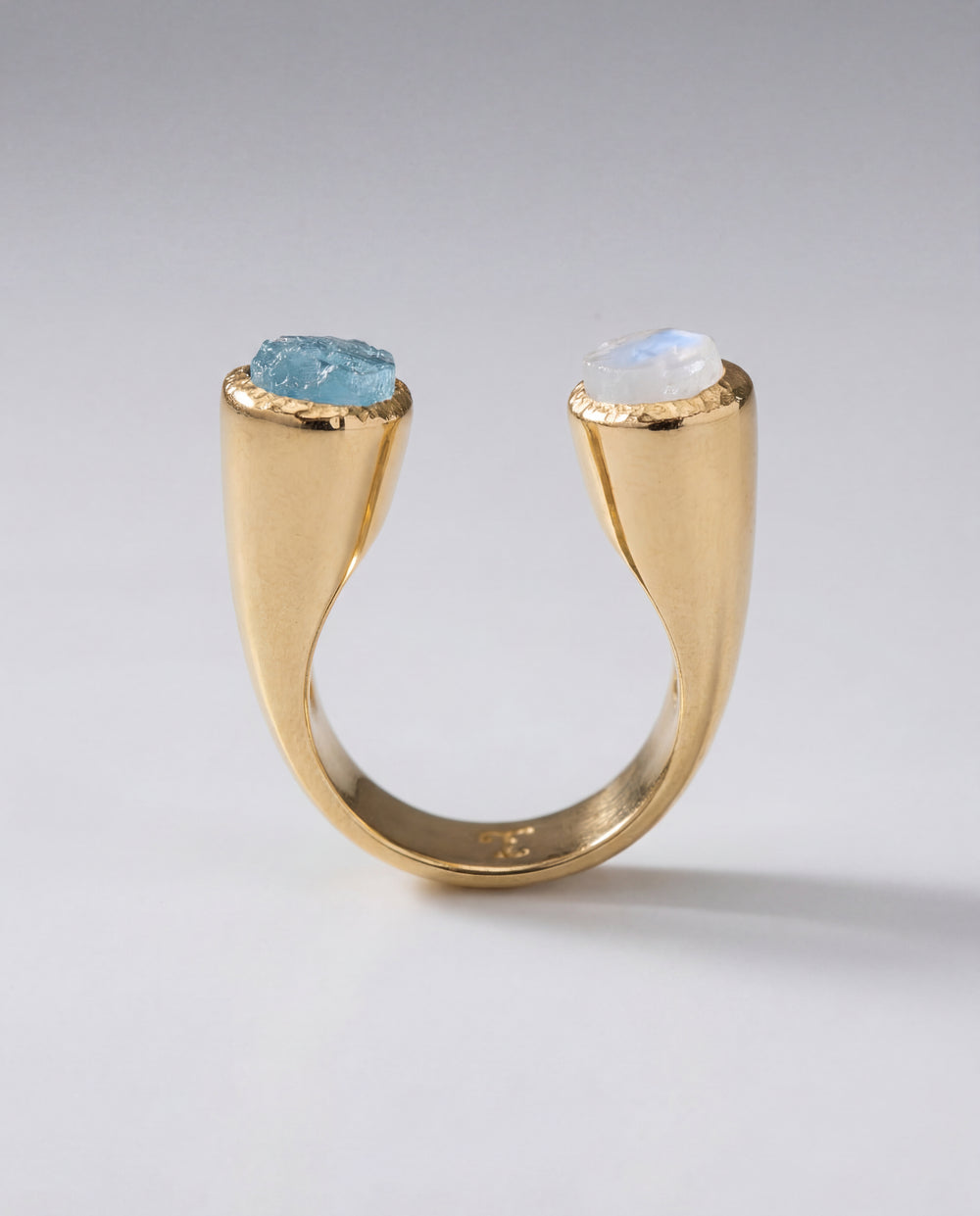 Aquamarine & Moonstone Stargazer Ring