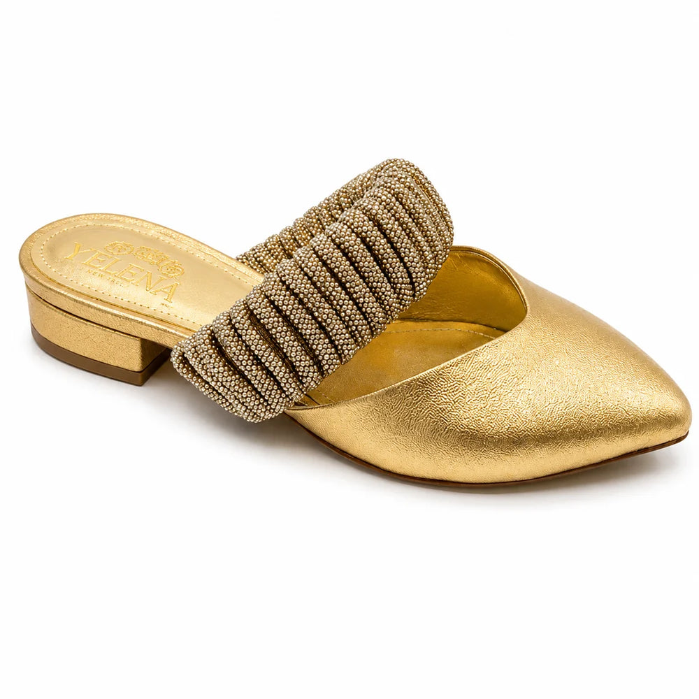 Yelena Livia Gold Mule by Yelena New York from Marina St Barth
