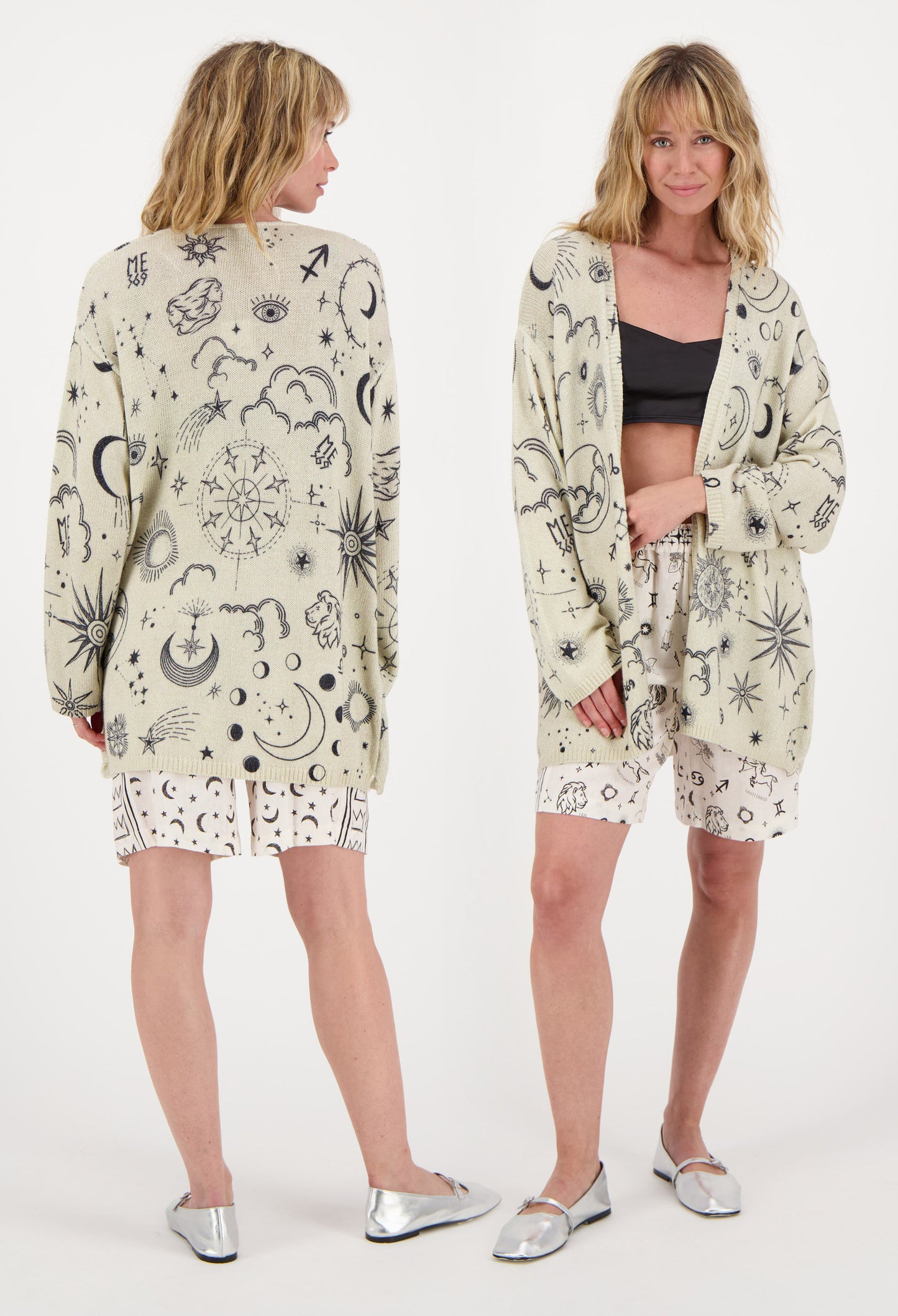 Me369 Mykonos Printed Cardigan Zodiac - Premium  from Me 369 - Just $295! Shop now at Marina St Barth