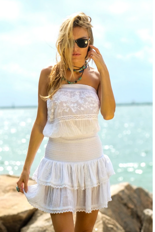 Coquette Tiered Strapless Mini Dress by Marina St. Barth from Marina St Barth