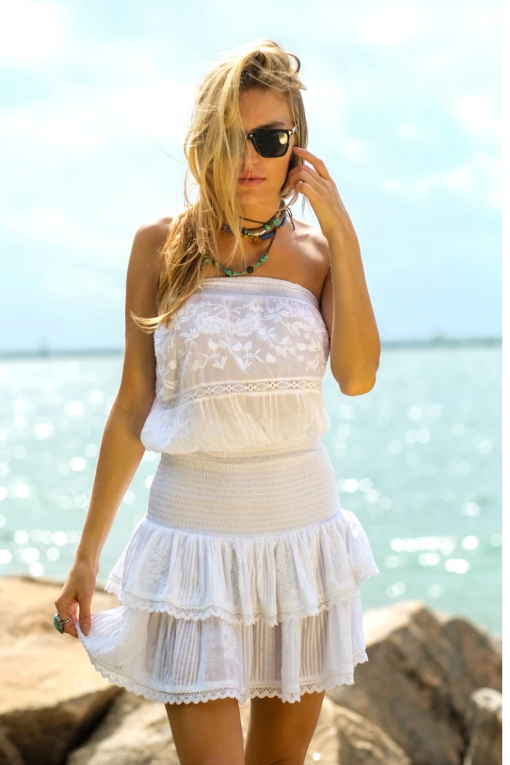 Coquette Tiered Strapless Mini Dress - Premium Dresses from Marina St. Barth - Just $269.00! Shop now at Marina St Barth