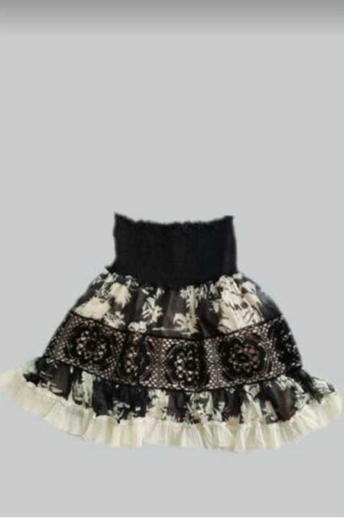 Chio Ruffle Lace Short Skirt Black - Premium Mini Skirts from Marina St. Barth - Just $0! Shop now at Marina St Barth