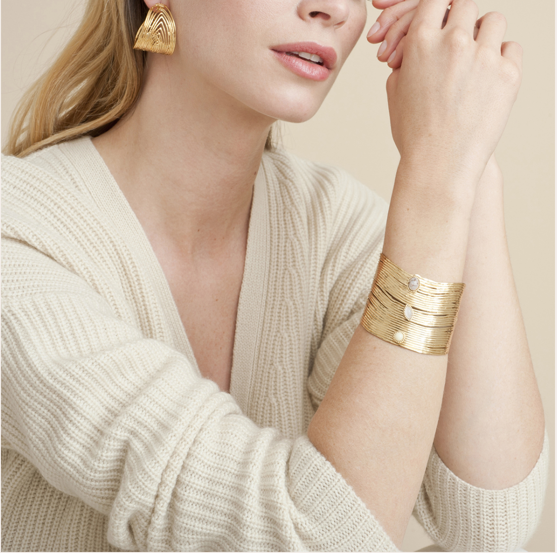Gas Bijoux Wave Earrings Gold - Premium earrings from Marina St Barth - Just $205! Shop now at Marina St Barth