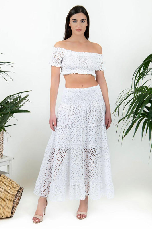 Positano Hedy Lace Skirt - Premium Skirts from Marina St. Barth - Just $490.00! Shop now at Marina St Barth