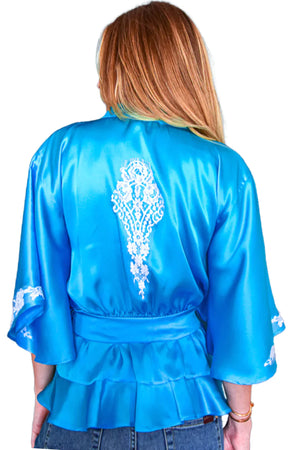 Vanita Rosa Nikos Silk Kimono Top by Marina St Barth from Marina St Barth