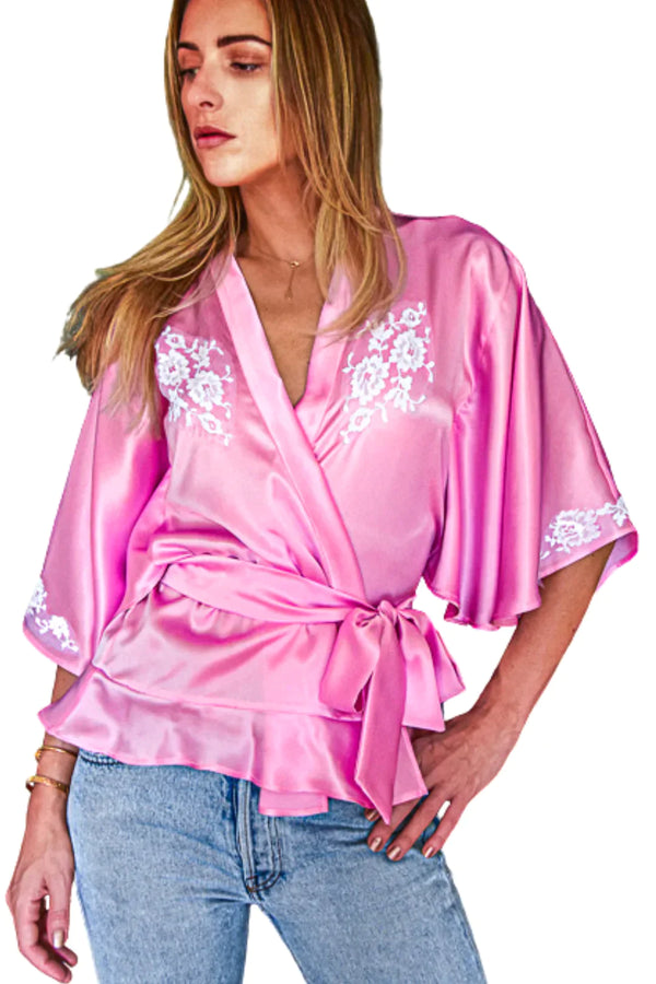 Vanita Rosa Nikos Silk Kimono Top by Marina St Barth from Marina St Barth