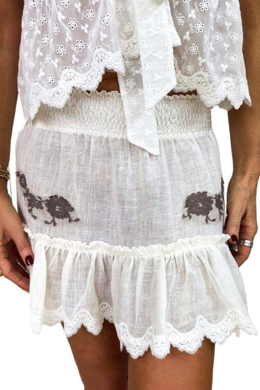 Vanita Mel/Jamac/Manita Skirt Linen - Premium Mini Skirts from Vanita Rosa - Just $399.00! Shop now at Marina St Barth