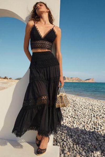 Ibiza long skirt Silke - Premium Long Skirts from Marina St. Barth - Just $565.00! Shop now at Marina St Barth