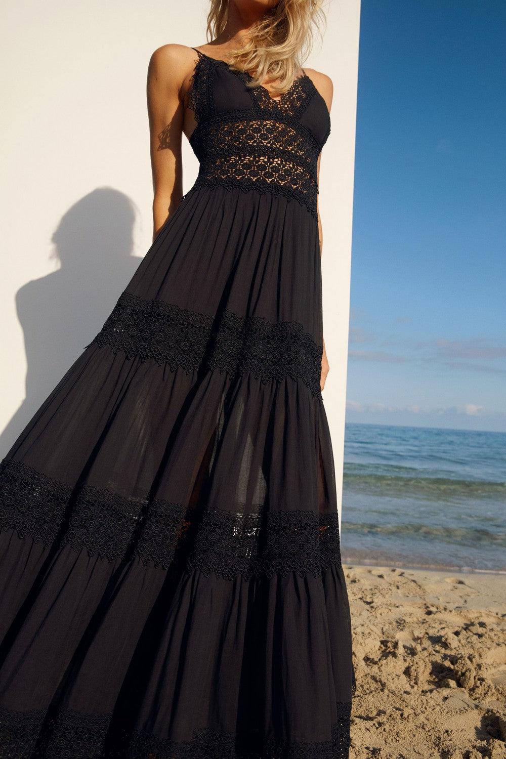 Charo Ruiz Ibiza Cindy Cotton Long Dress - Premium Dresses from Charo Ruiz - Just $780! Shop now at Marina St Barth