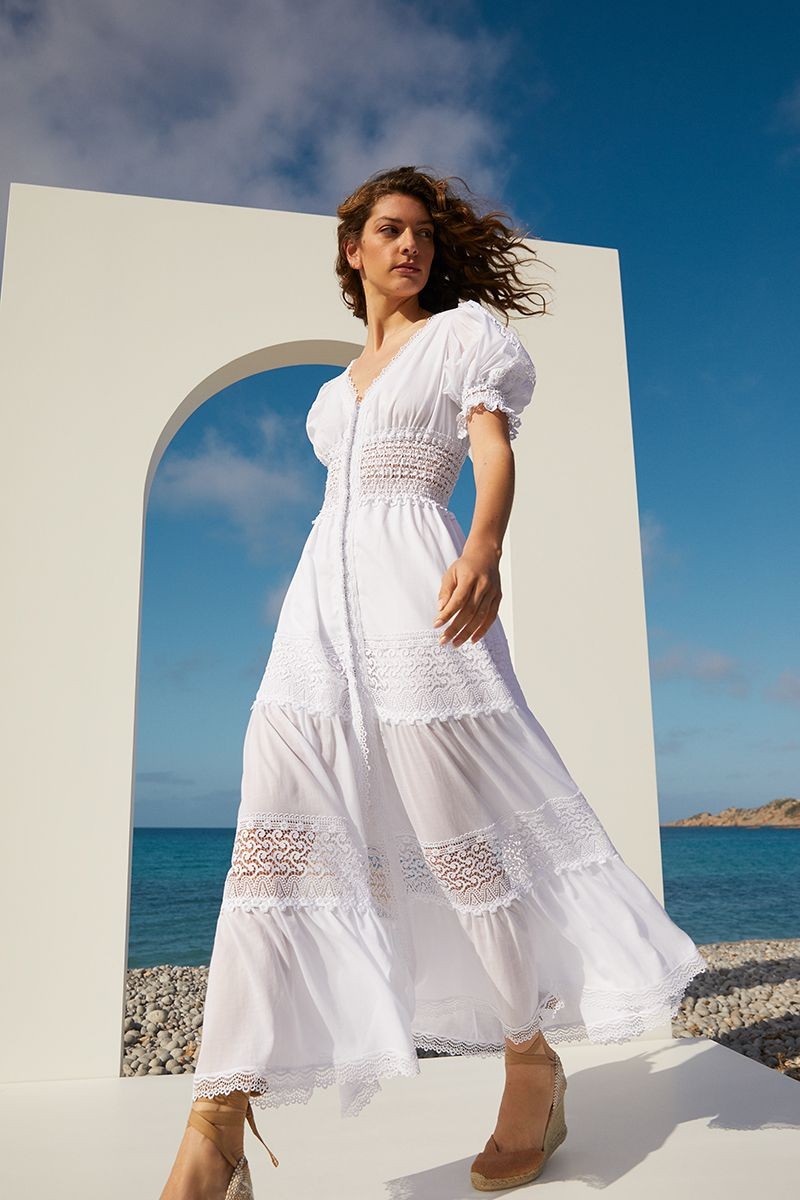 Charo Ruiz Ibiza Clemence V-Neck Long Dress - Premium Long dress from Charo Ruiz - Just $799! Shop now at Marina St Barth