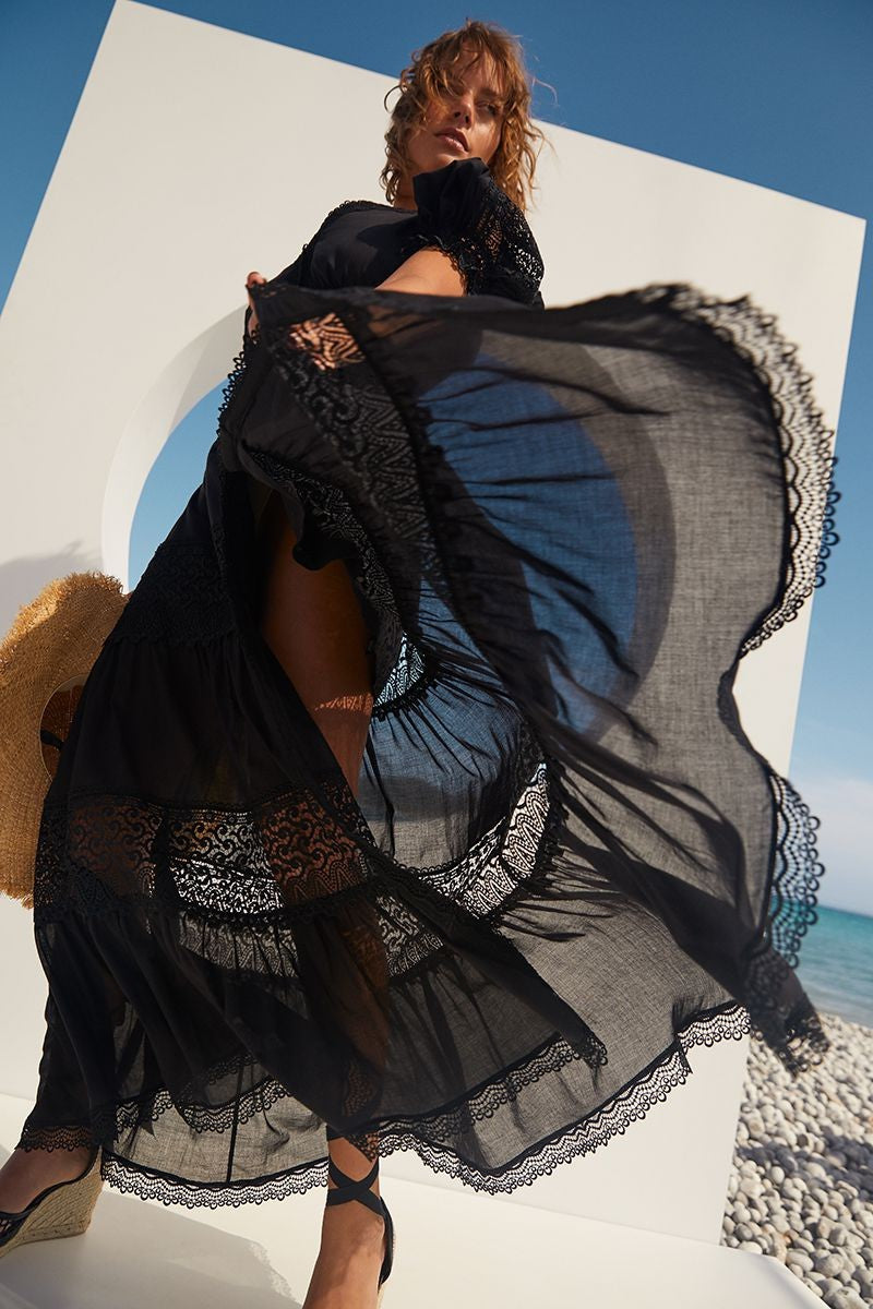 Charo Ruiz Clemence V-Neck Long Dress | Marina St Barth