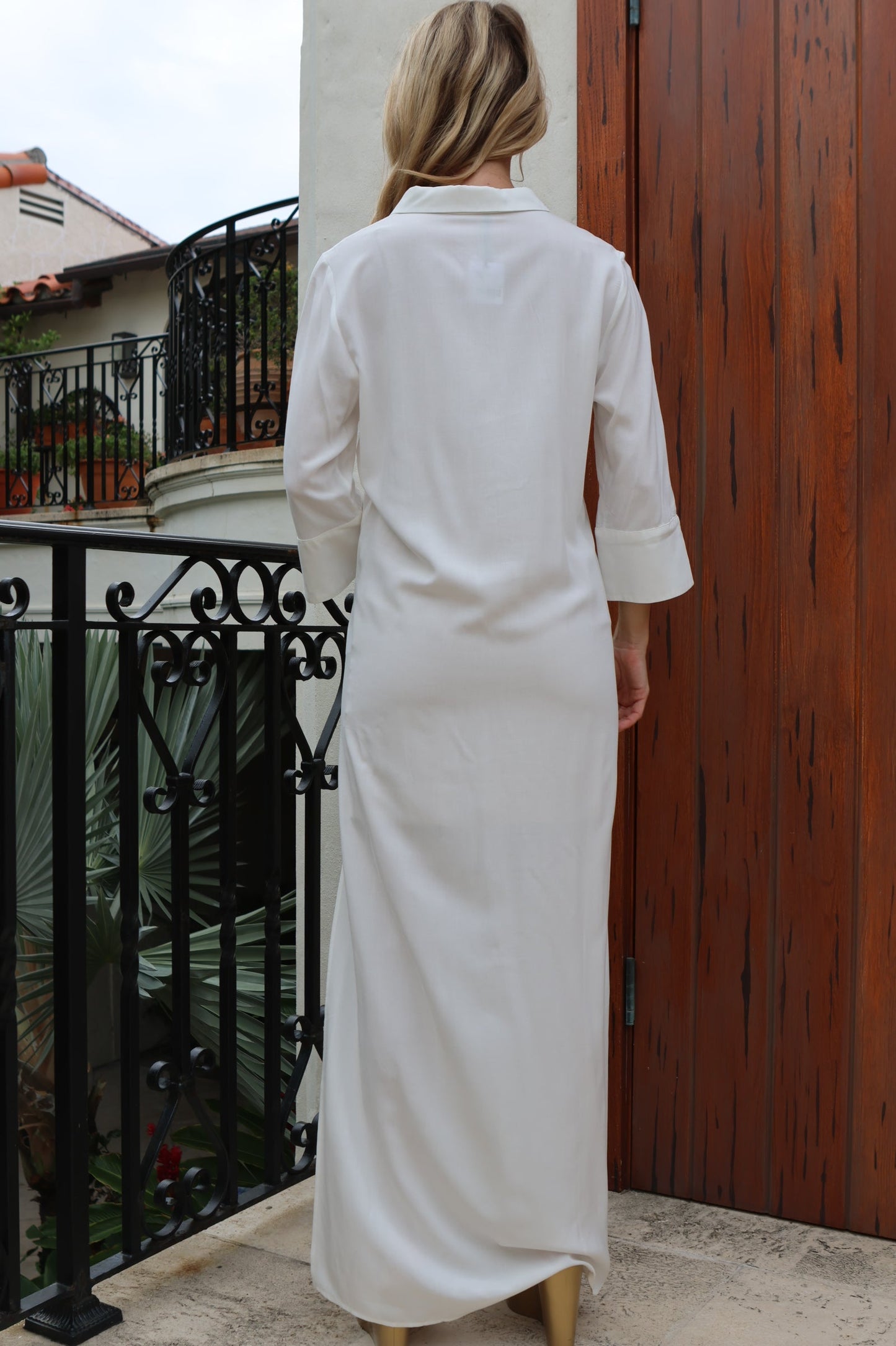 Lenny Chemisier Long Dress with Slit - Premium  from Marina St Barth - Just $210! Shop now at Marina St Barth