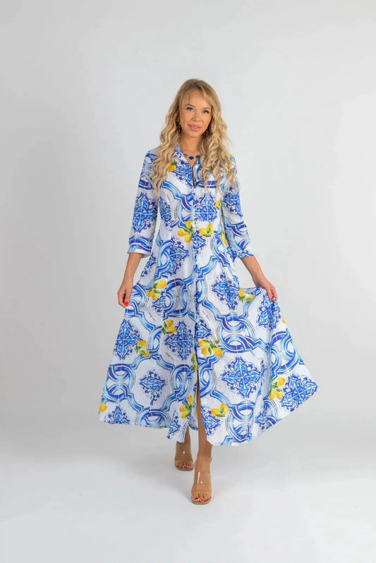 Positano Naty Long Dress - Premium Dresses from Marina St. Barth - Just $520.00! Shop now at Marina St Barth