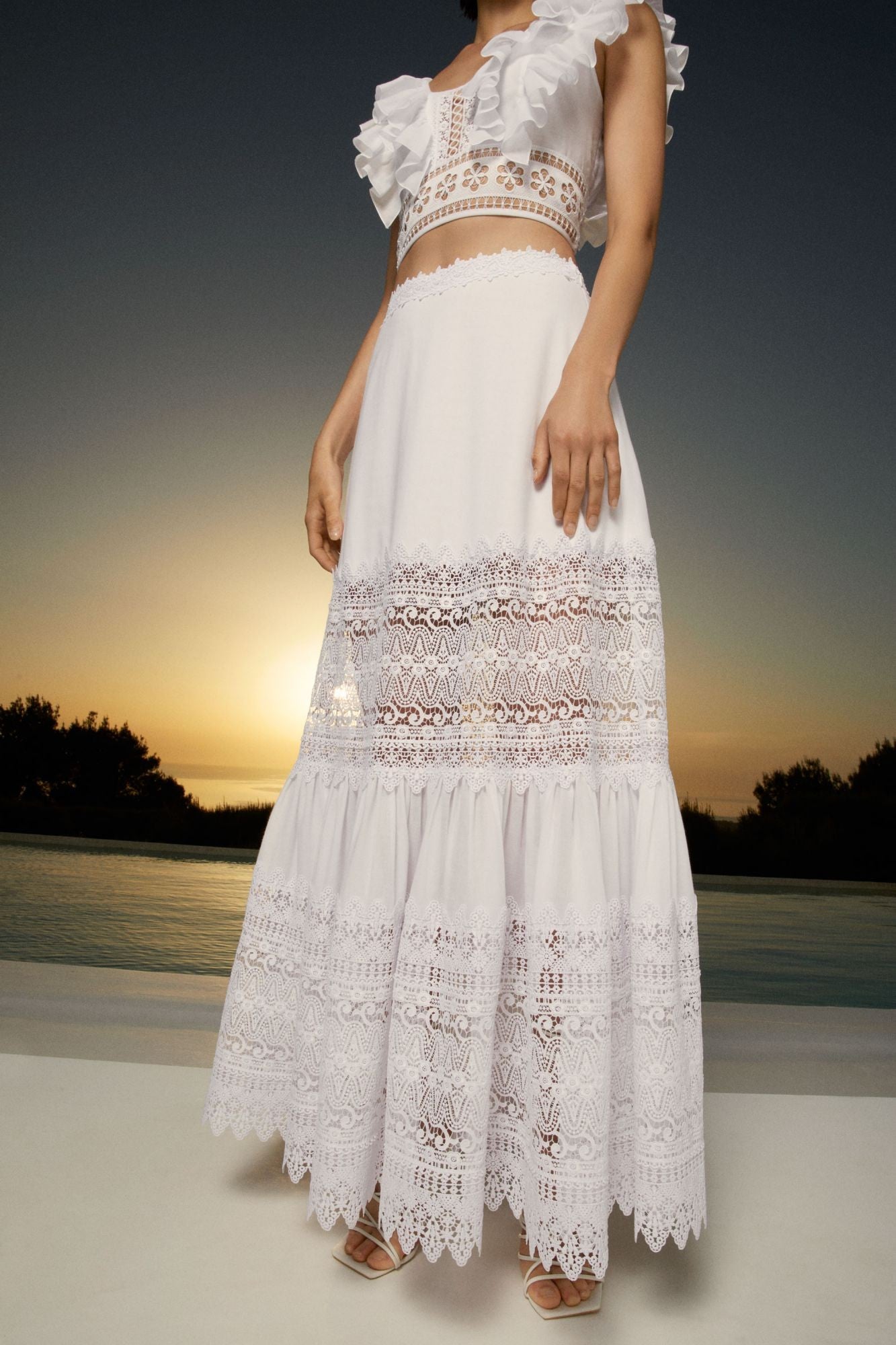 Charo Ruiz Long Skirt Viola - Premium Long Skirts from Marina St Barth - Just $625.00! Shop now at Marina St Barth